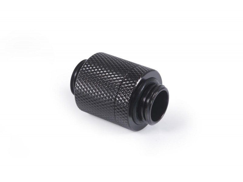 D-Plug Alphacool ES, 20mm, G1/4 AG auf G1/4 AG, Черен мат