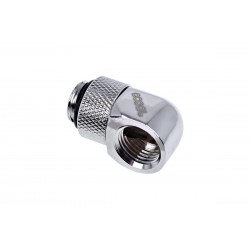 Въртящ се L-конектор Alphacool Eiszapfen, G1/4 AG auf G1/4 IG, Сребрист