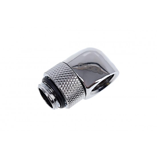 Въртящ се L-конектор Alphacool Eiszapfen, G1/4 AG auf G1/4 IG, Сребрист