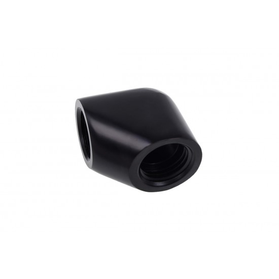L-конектор Alphacool Eiszapfen, G1/4 AG вътрешна резба G1/4 IG, Черен мат