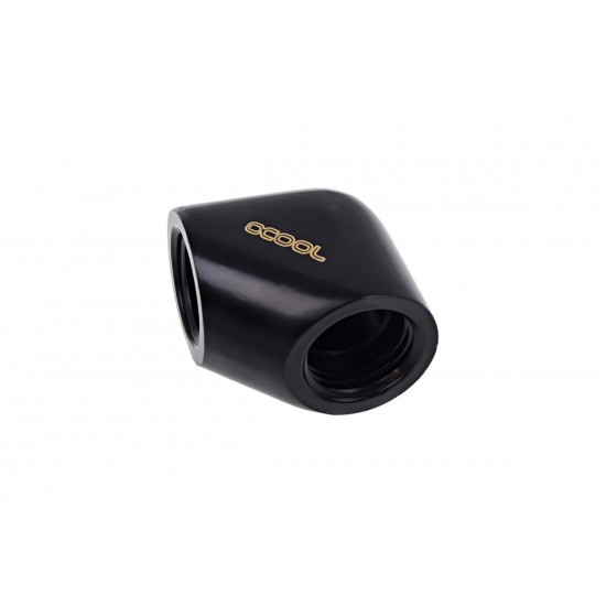 L-конектор Alphacool Eiszapfen, G1/4 AG вътрешна резба G1/4 IG, Черен мат