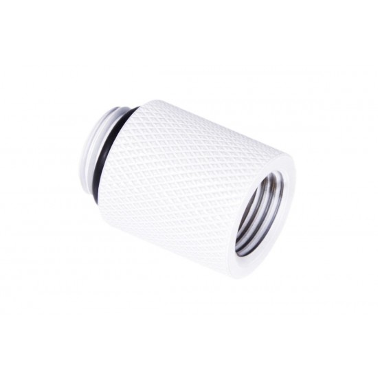 Удължител Alphacool Eiszapfen, 20 mm, G1/4 вънжна към G1/4 вътрешна резба, Бял
