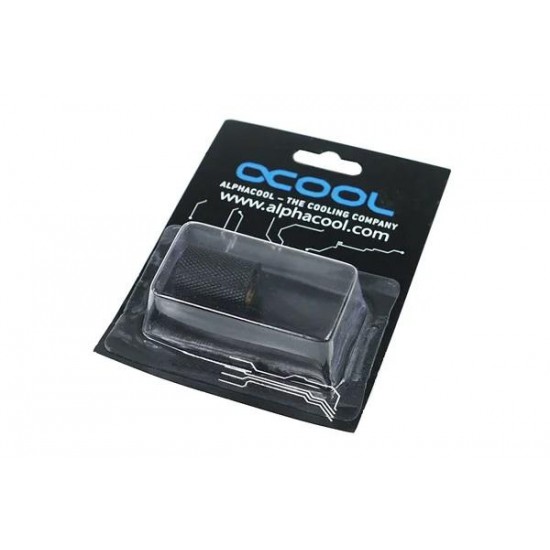 Муфа Alphacool, Вътрешна резба G1/4 AG - G1/4 AG, Черен мат