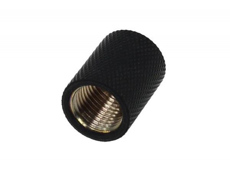 Муфа Alphacool, Вътрешна резба G1/4 AG - G1/4 AG, Черен мат