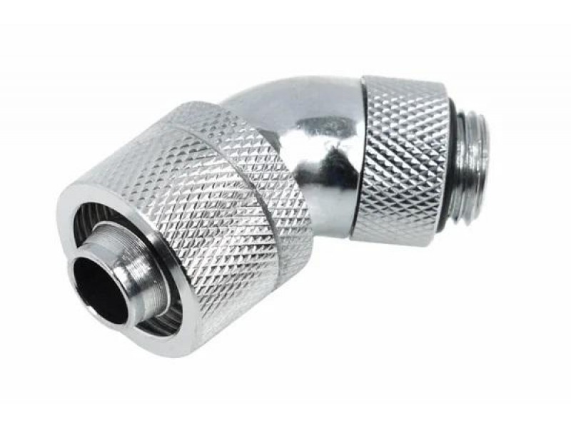 Компресионен фитинг Alphacool, 16/10 - G1/4, 45°, Въртящ се, Хром