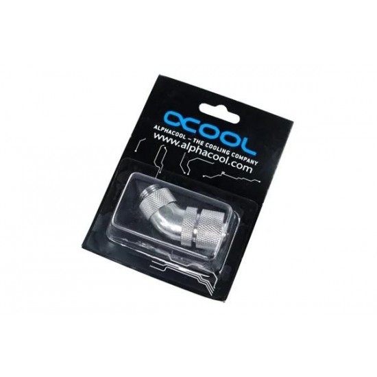 Компресионен фитинг Alphacool HF, 13/10 - G1/4, 45°, Въртящ се, Хром