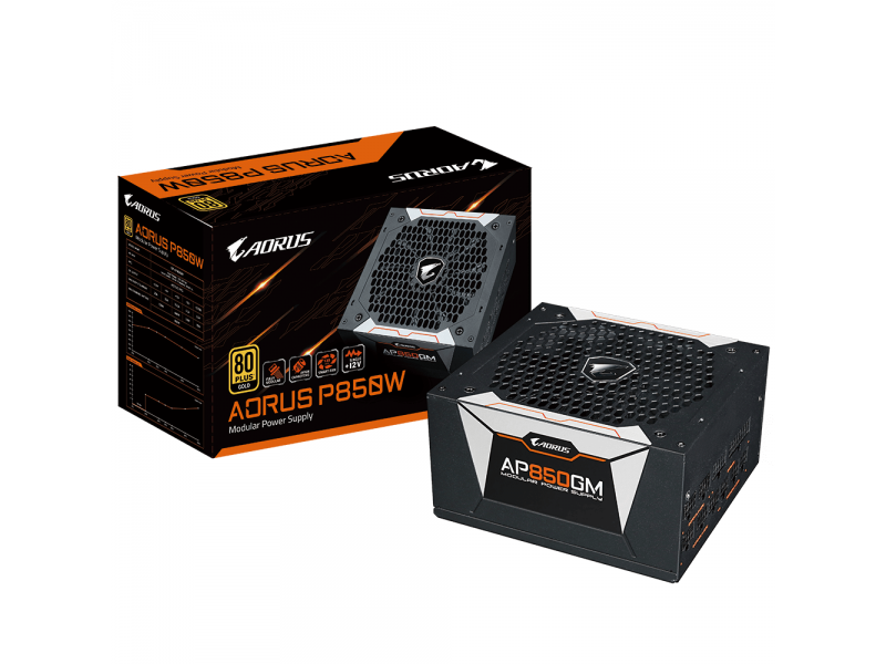 Захранващ блок Gigabyte AORUS P850W, 850W 80+ GOLD Modular