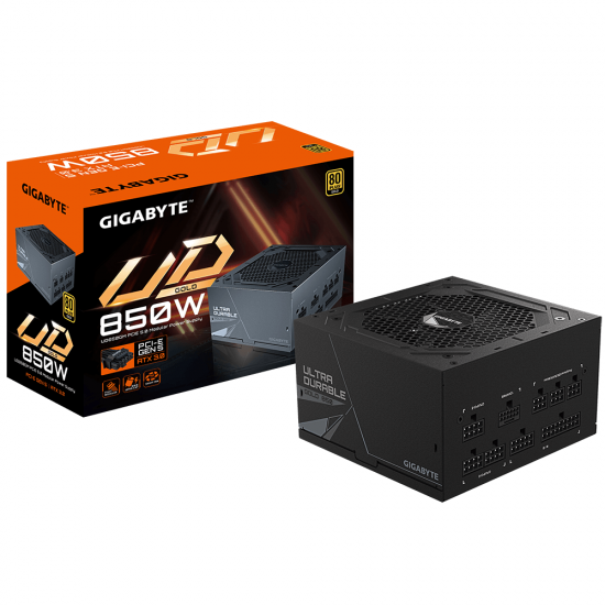 Захранващ блок Gigabyte UD850GM PG5, 850W, 80+ GOLD, Modular, ATX 3.0, PCIe 5.0 Ready