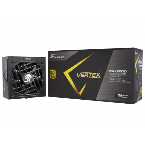 Захранващ блок SEASONIC VERTEX GX-1200 1200W, 80+ Gold PCIe 5.0, Fully Modular