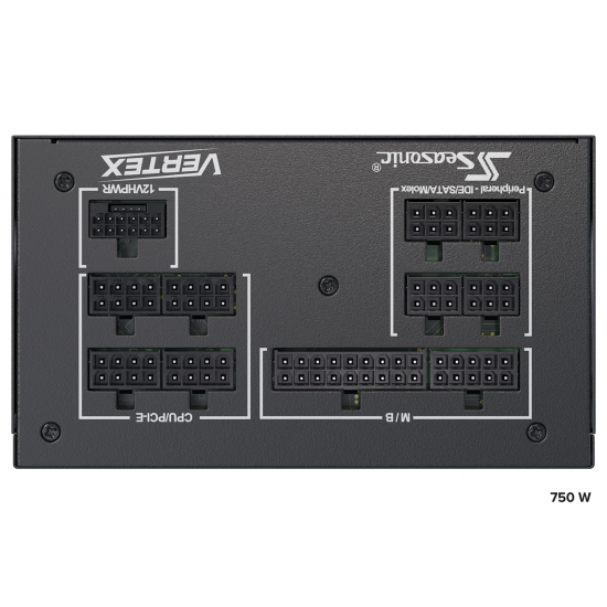 Захранващ блок SEASONIC VERTEX GX-750 750W, 80+ Gold PCIe 5.0, Fully Modular