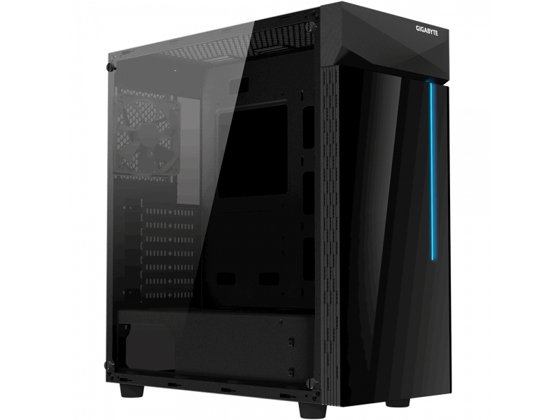 Кутия Gigabyte C200G RGB, Mid Tower, Черна