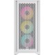 Кутия Corsair iCUE 4000D RGB Airflow Mid Tower, Tempered Glass, Бяла