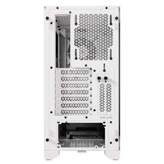 Кутия Corsair iCUE 4000D RGB Airflow Mid Tower, Tempered Glass, Бяла