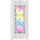 Кутия Corsair iCUE 5000D RGB Airflow Mid Tower, Tempered Glass, Бяла