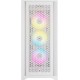 Кутия Corsair iCUE 5000D RGB Airflow Mid Tower, Tempered Glass, Бяла
