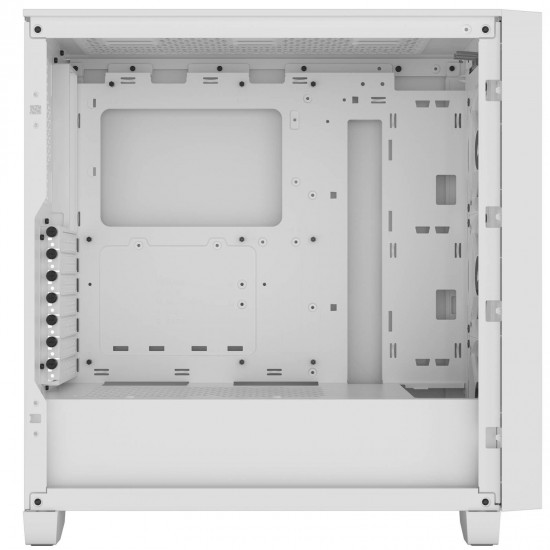 Кутия Corsair 3000D RGB Airflow Mid Tower, Tempered Glass, Бял