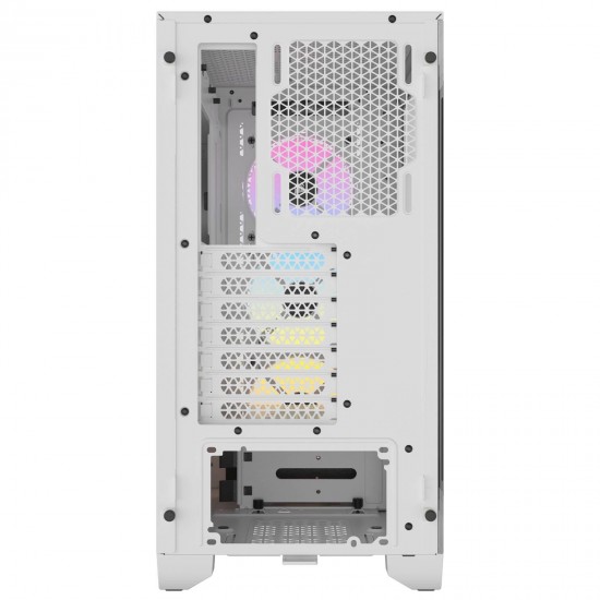 Кутия Corsair 3000D RGB Airflow Mid Tower, Tempered Glass, Бял