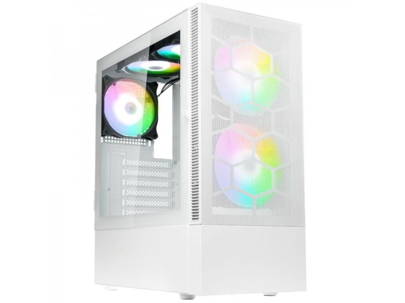 Кутия Kolink Observatory MX Mesh ARGB TG Mid-Tower, Бял