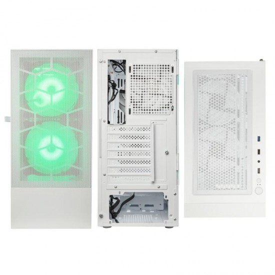 Кутия Kolink Observatory MX Mesh ARGB TG Mid-Tower, Бял