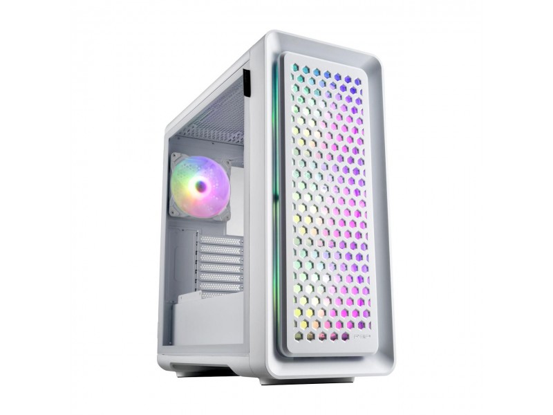 Кутия FSP CUT593, ATX, Ultra-Tower, Type-C, 4 x ARGB 140mm, Бяла