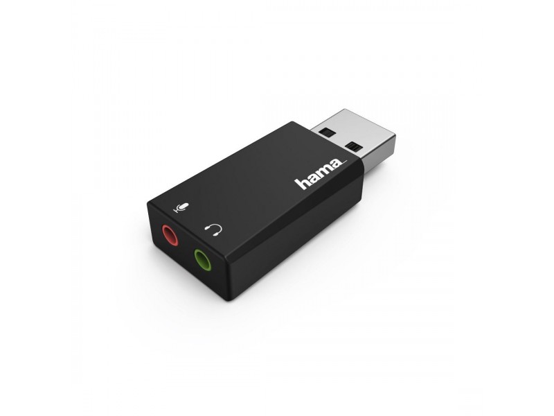 Звукова карта HAMA 2.0 Stereo, USB 2.0, Черен
