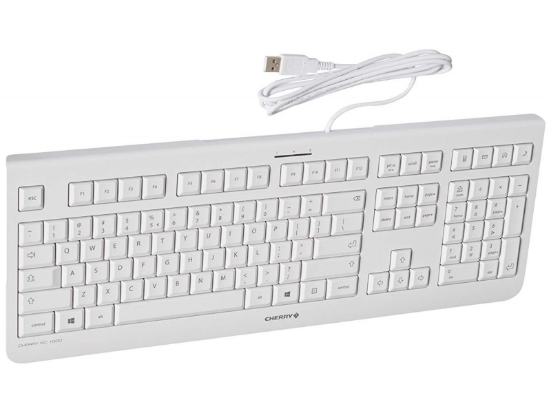 Жична клавиатура CHERRY KC 1000, Бял