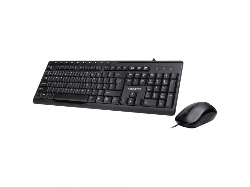 Kомплект жична клавиатура с мишка Gigabyte KM6300, Черен