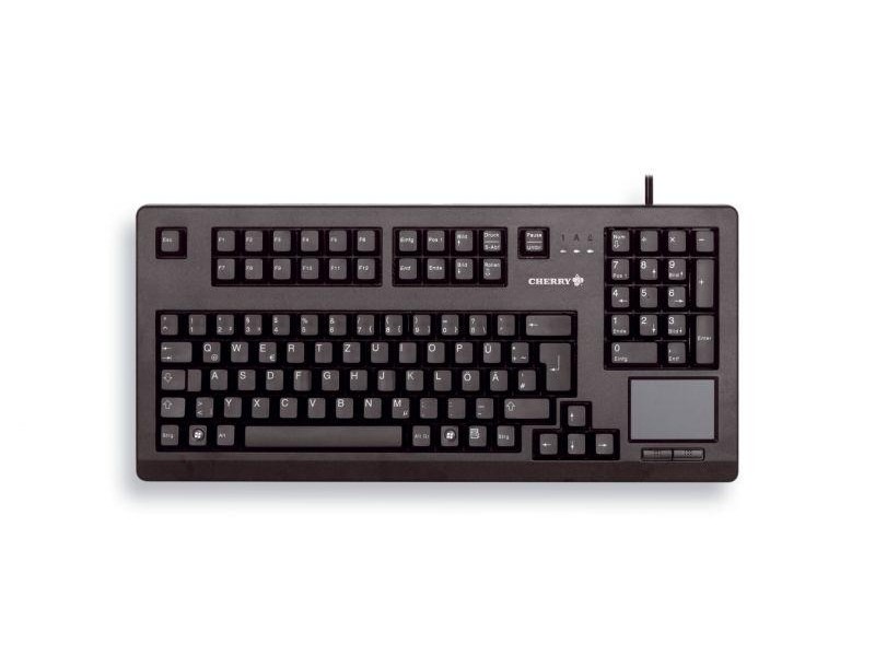 Компактна жична клавиатура CHERRY G80-11900, с touchpad, черна