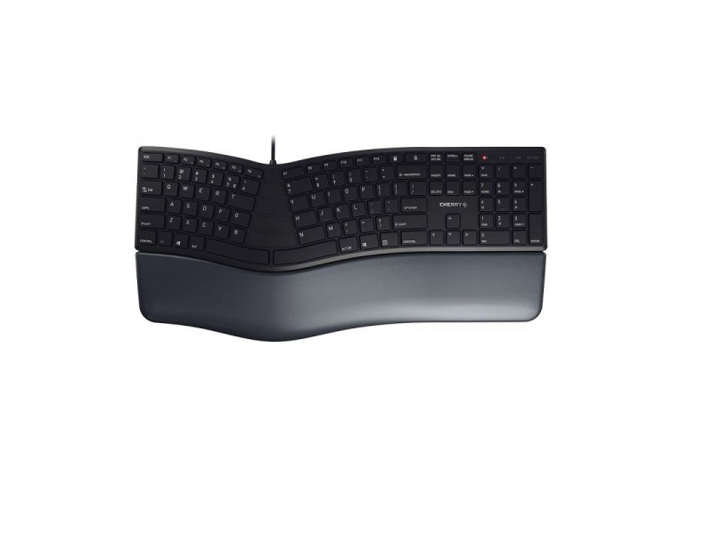 Жична извита клавиатура CHERRY KC 4500 ERGO, черна