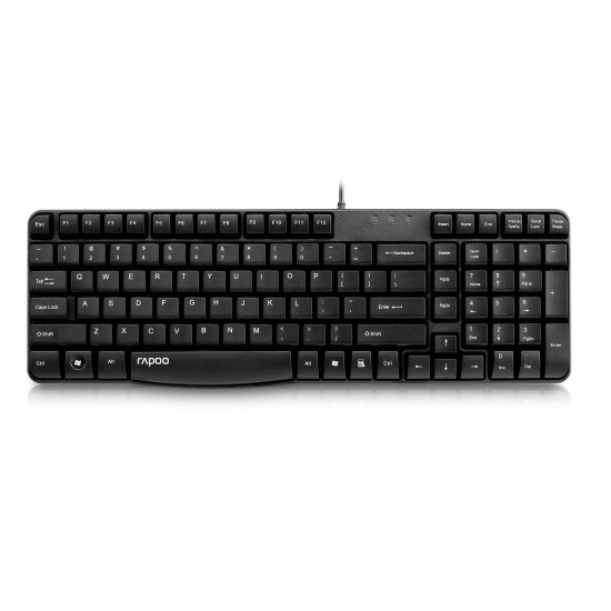 Жична клавиатура RAPOO N2400, USB 3.0, Черен