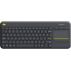 Клавиатура Logitech Wireless Touch K400 Plus, Черна