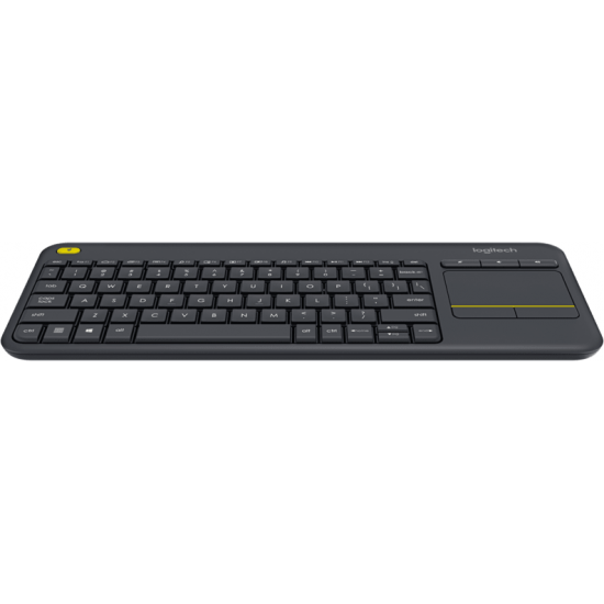 Клавиатура Logitech Wireless Touch K400 Plus, Черна
