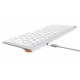 Безжична клавиатура A4TECH FBX51C FStyler Grayish White, Bluetooth, 2.4 GHz, USB-C, Кирилизирана, Бял