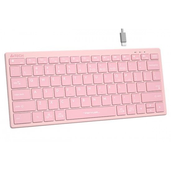 Безжична клавиатура A4TECH FBX51C FSTyler Baby pink, Bluetooth, 2.4 GHz, USB-C, Кирилизирана, Розов