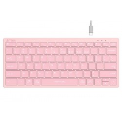 Безжична клавиатура A4TECH FBX51C FSTyler Baby pink, Bluetooth, 2.4 GHz, USB-C, Кирилизирана, Розов