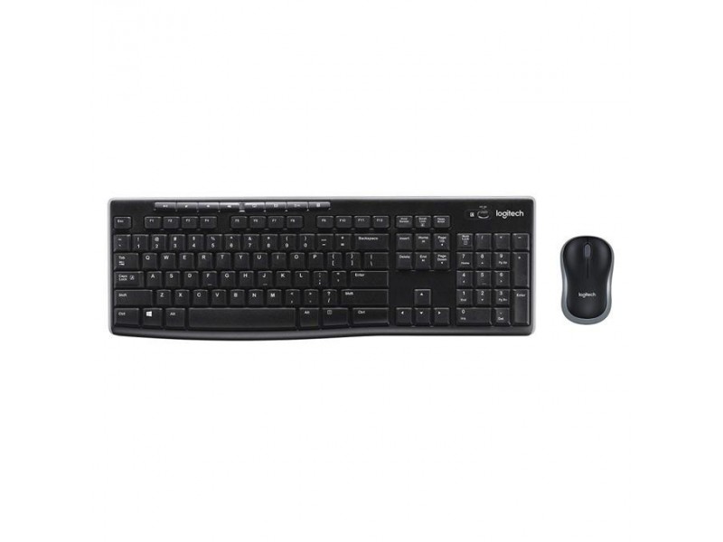 Kомплект безжични клавиатура с мишка Logitech MK270, 2.4 GHZ, Черен