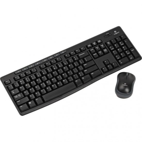 Kомплект безжични клавиатура с мишка Logitech MK270, 2.4 GHZ, Черен