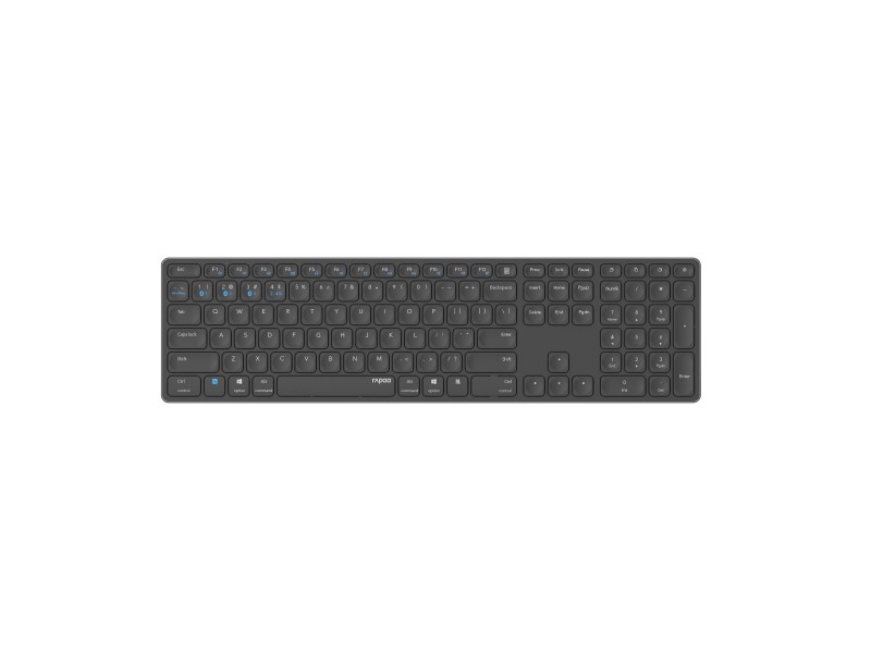 Безжична клавиатура Rapoo E9800M, X-структурна, Multi-mode, Bluetooth, 2.4 GHz, Черен