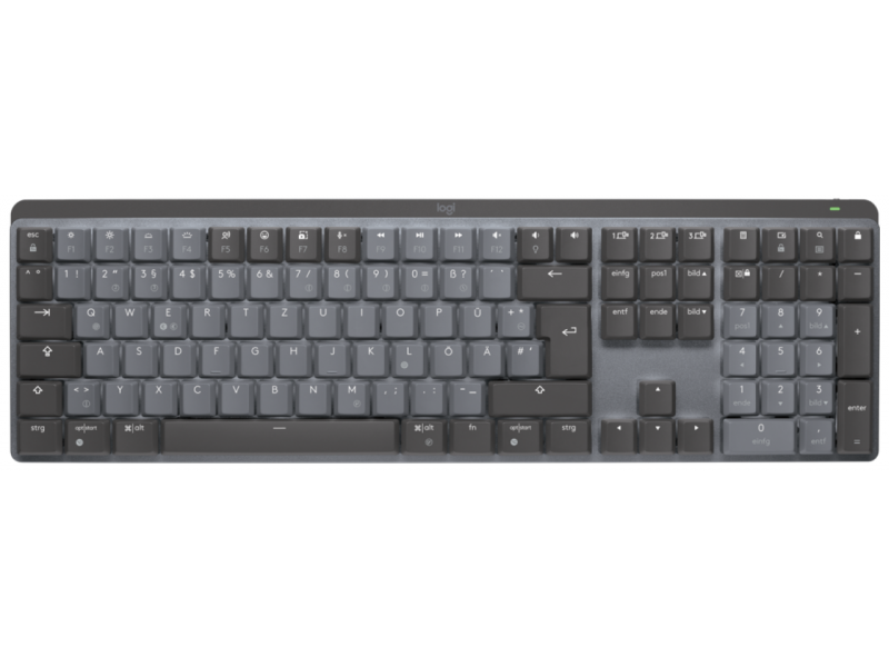 Безжична Клавиатура Logitech MX Illuminated Performance, механична, подсветка, Graphite