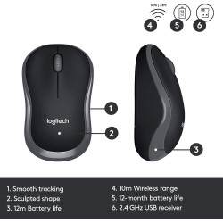 Kомплект клавиатура с мишка Logitech MK330, Безжичен, 2.4 GHz, Черен Kомплект клавиатура с мишка Logitech MK330, Безжичен, 2.4 GHz, Черен