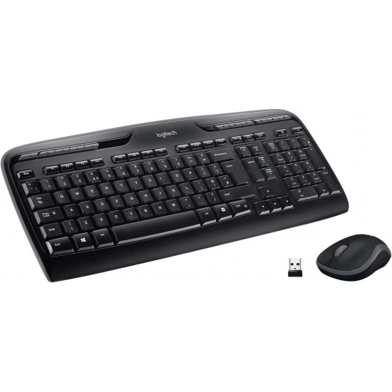 Kомплект клавиатура с мишка Logitech MK330, Безжичен, 2.4 GHz, Черен