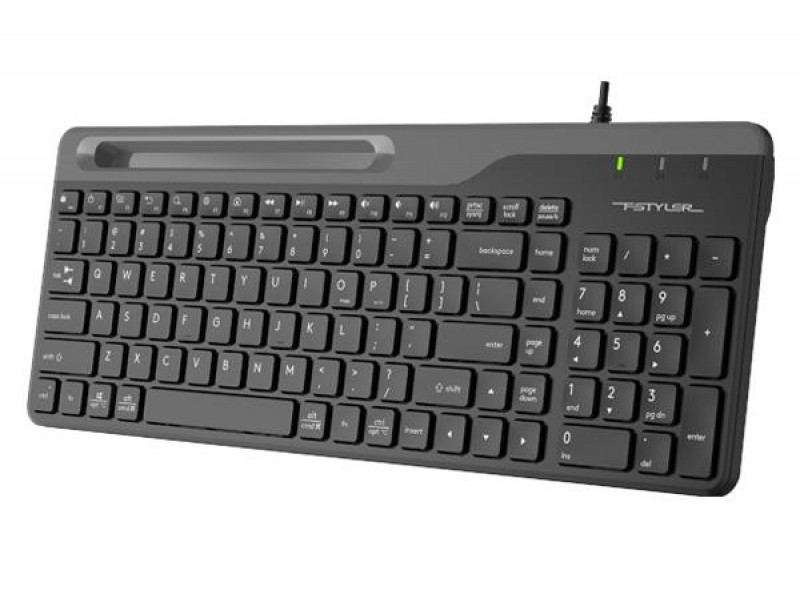 Жична клавиатура A4tech Fstyler FK25, Стойка за телефон, Кирилизирана, Черна