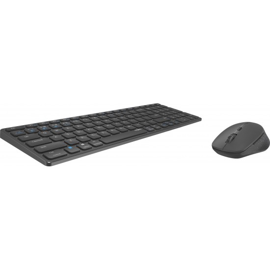 Комплект клавиатура и мишка RAPOO 9700M, Multi mode, Bluetooth, 2.4Ghz, Безжичен, Тъмносив