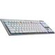 Безжична геймърска механична клавиатура Logitech, G915 TKL White Lightsync RGB, Tactile суичове