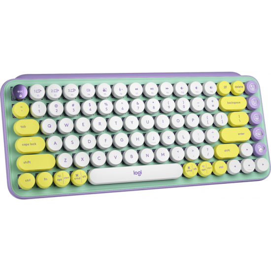 Геймърска Механична Клавиатура Logitech POP Keys Daydream, TKL, Bluetooth 5.1