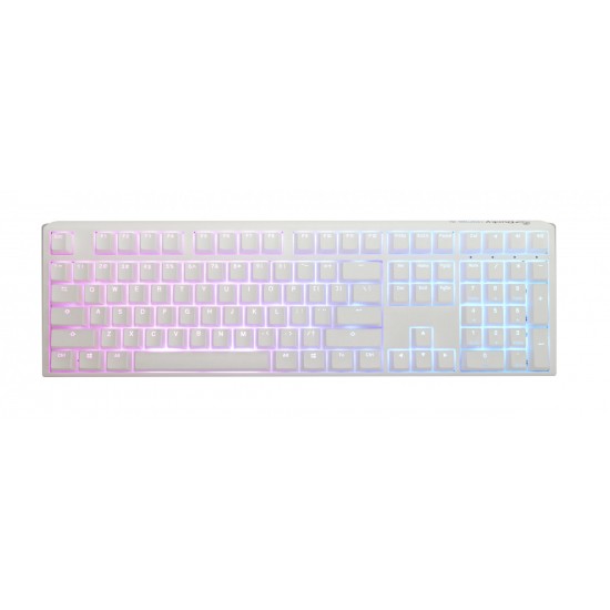 Геймърскa механична клавиатура Ducky One 3 Pure White Full Size Hotswap Cherry MX Brown, RGB, PBT Keycaps