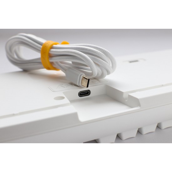 Геймърскa механична клавиатура Ducky One 3 Pure White Full Size Hotswap Cherry MX Blue, RGB, PBT Keycaps