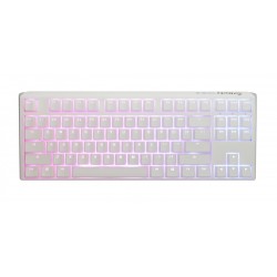 Геймърскa механична клавиатура Ducky One 3 Pure White TKL Hotswap Cherry MX Silent Red, RGB, PBT Keycaps