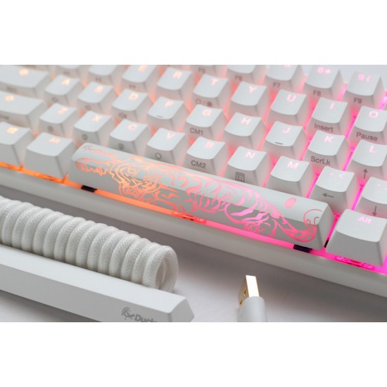 Геймърскa механична клавиатура Ducky One 3 Pure White SF 65%, Hotswap Cherry MX Blue, RGB, PBT Keycaps
