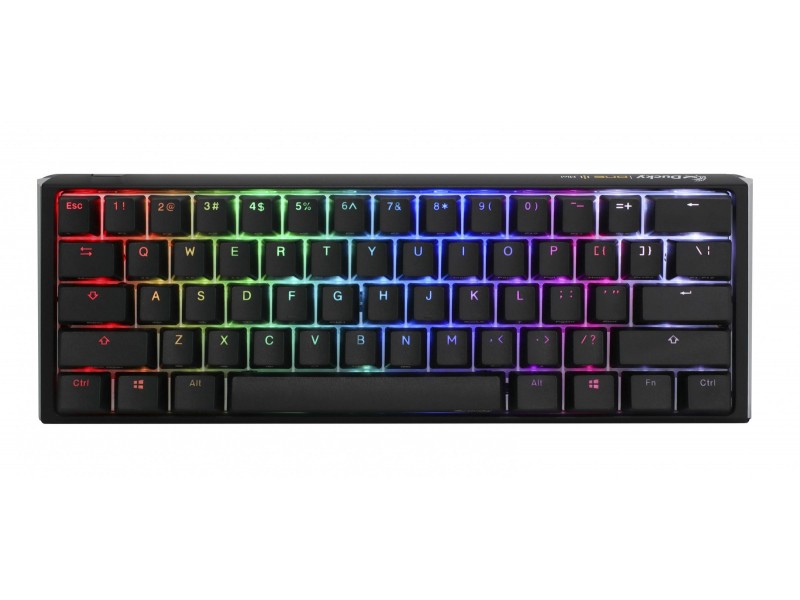 Геймърскa механична клавиатура Ducky One 3 Classic Mini 60%, Hotswap Cherry MX Clear, RGB, PBT Keycaps